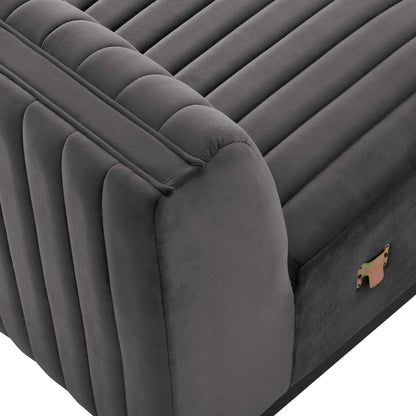Conjure Channel Tufted Performance Velvet Armless Chair by Modway