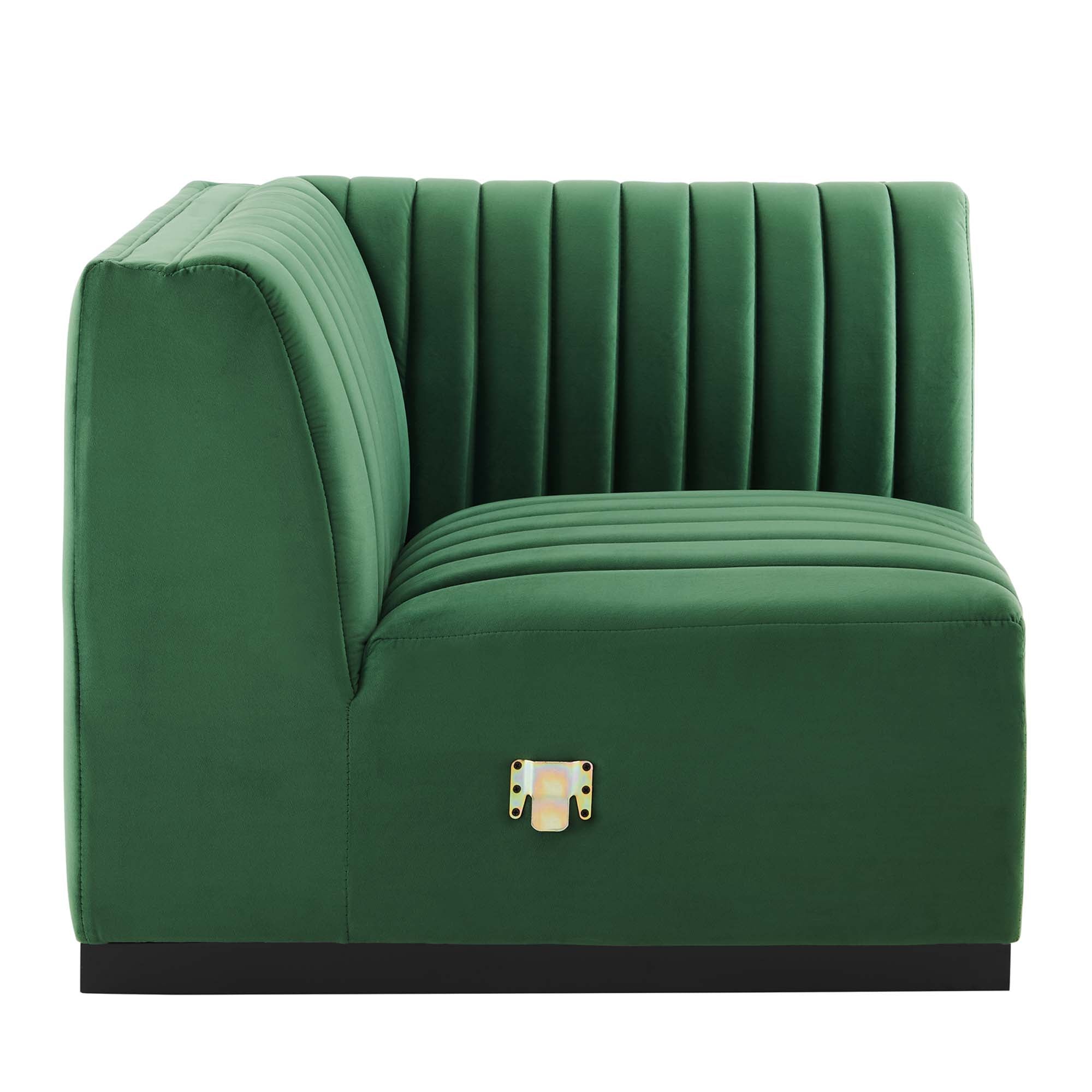 Conjure Channel Tufted Performance Velvet Left Corner Chair by Modway