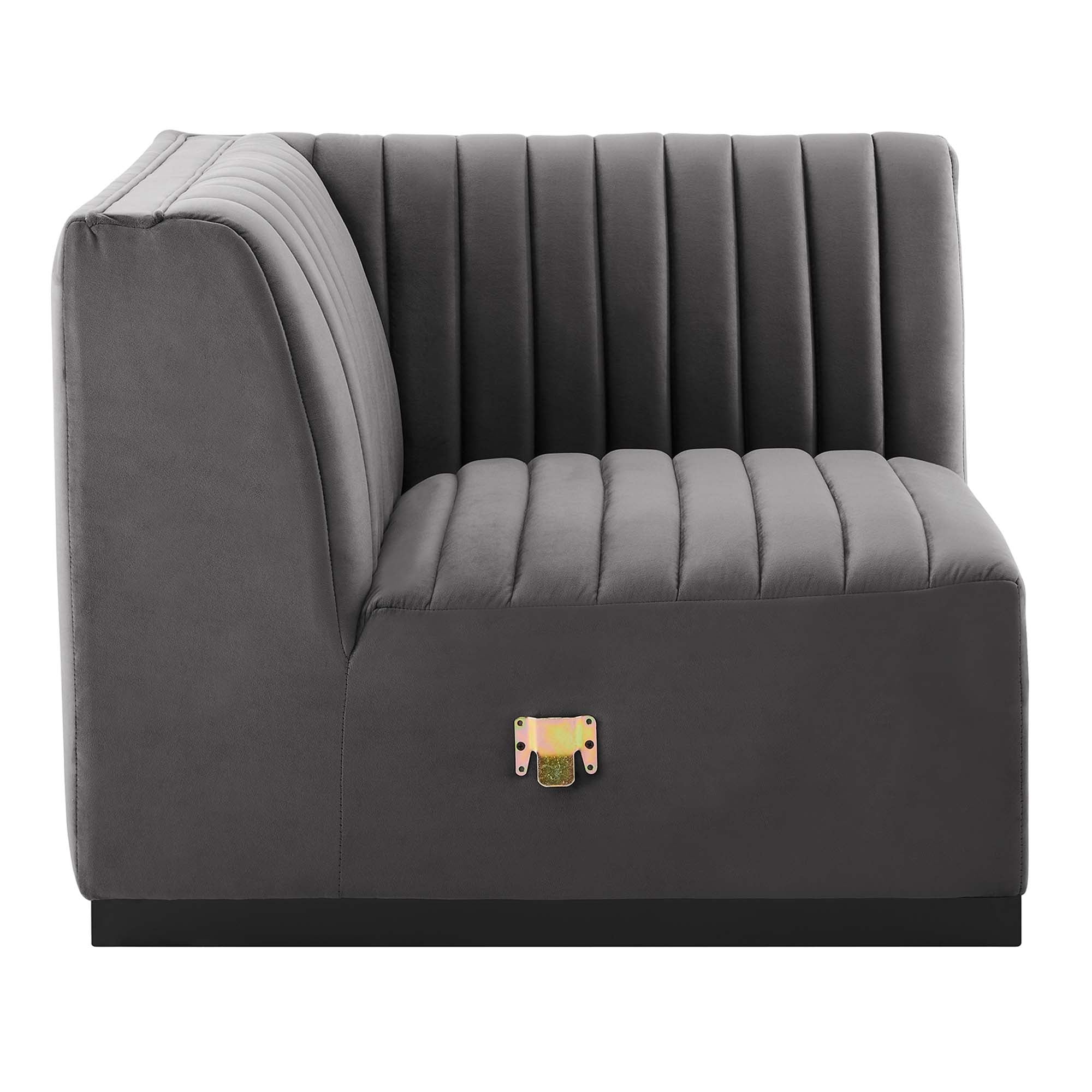 Conjure Channel Tufted Performance Velvet Left Corner Chair by Modway