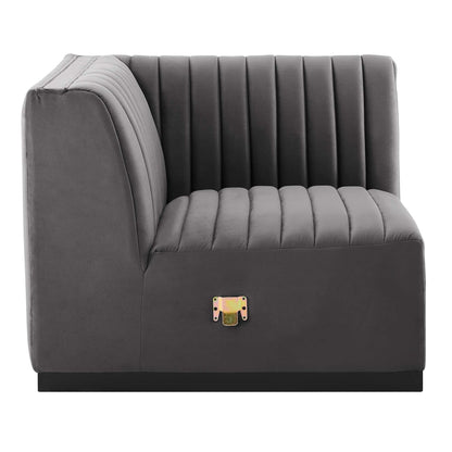 Conjure Channel Tufted Performance Velvet Left Corner Chair by Modway