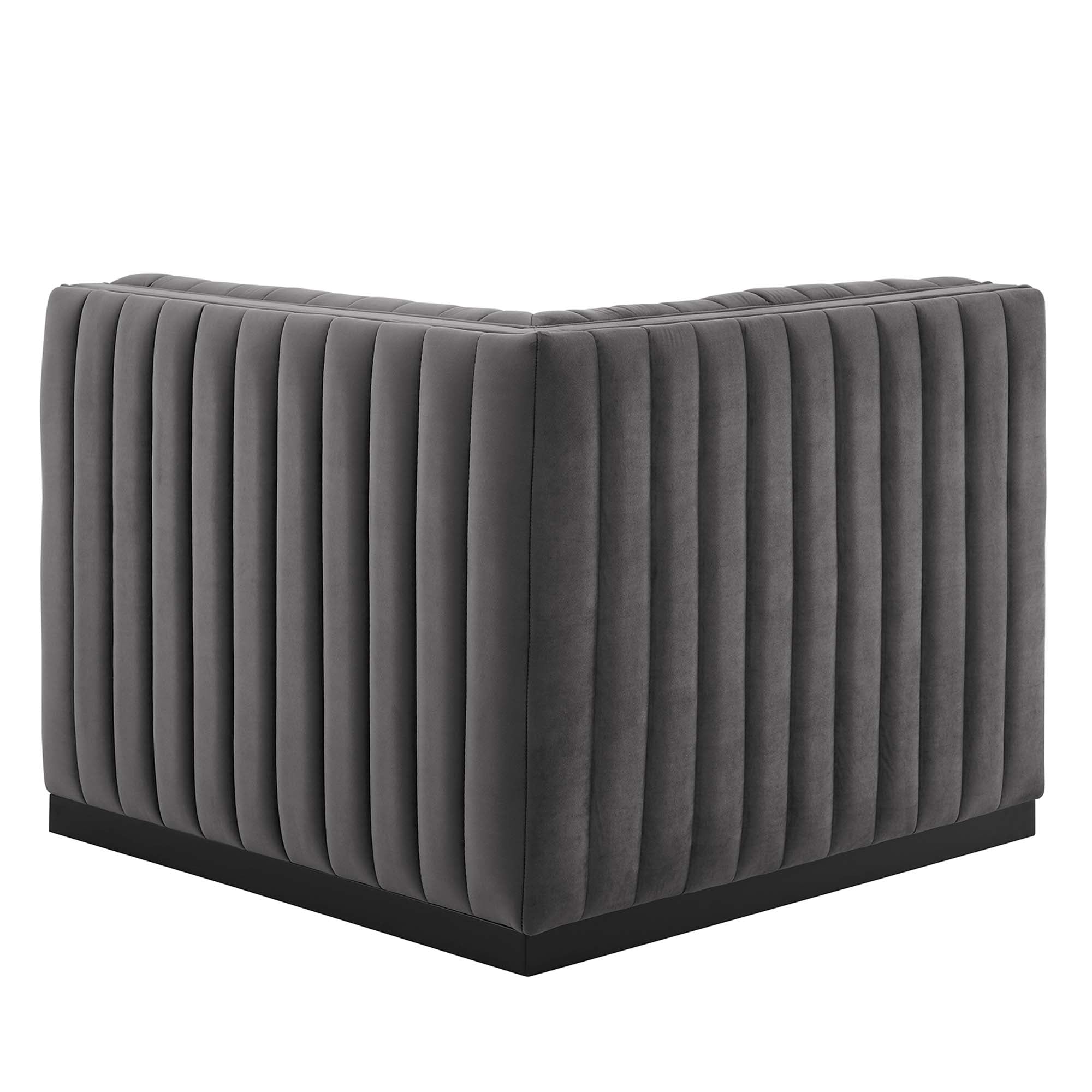 Conjure Channel Tufted Performance Velvet Left Corner Chair by Modway