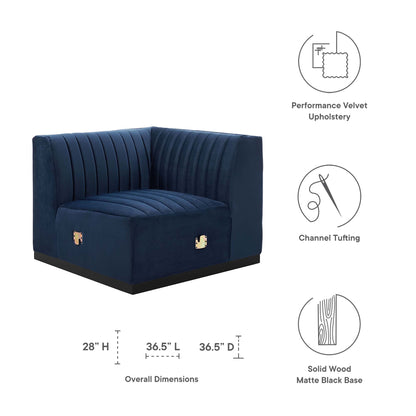 Conjure Channel Tufted Performance Velvet Right Corner Chair by Modway
