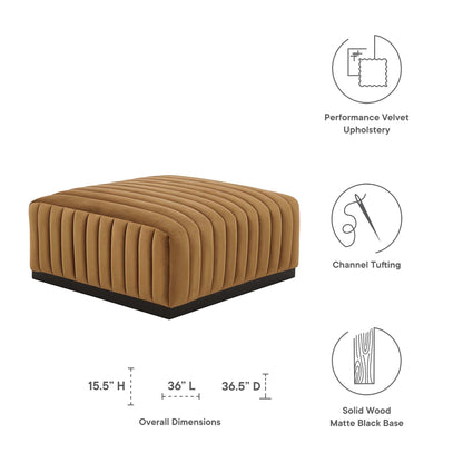 Conjure Channel Tufted Performance Velvet Ottoman by Modway