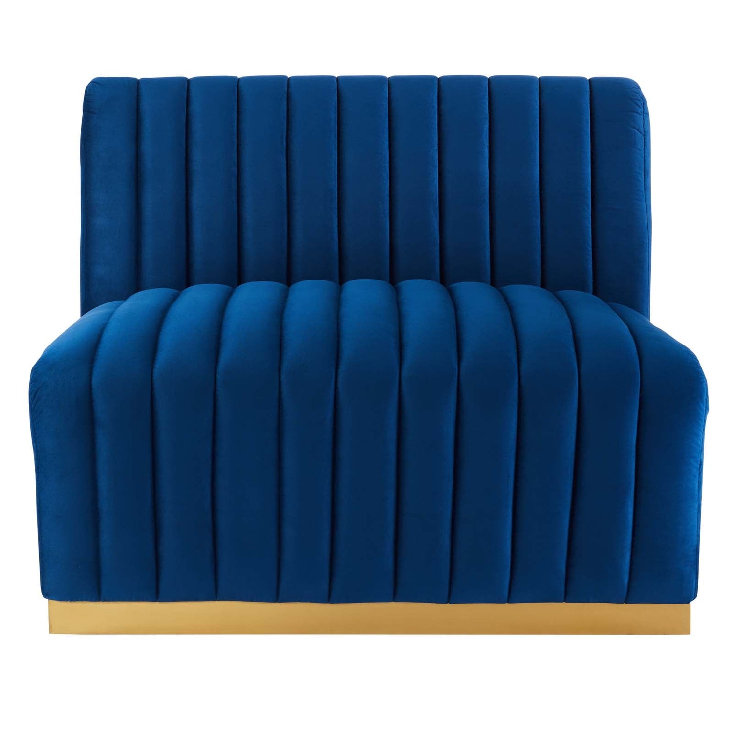 Conjure Channel Tufted Performance Velvet Armless Chair By HouseBean