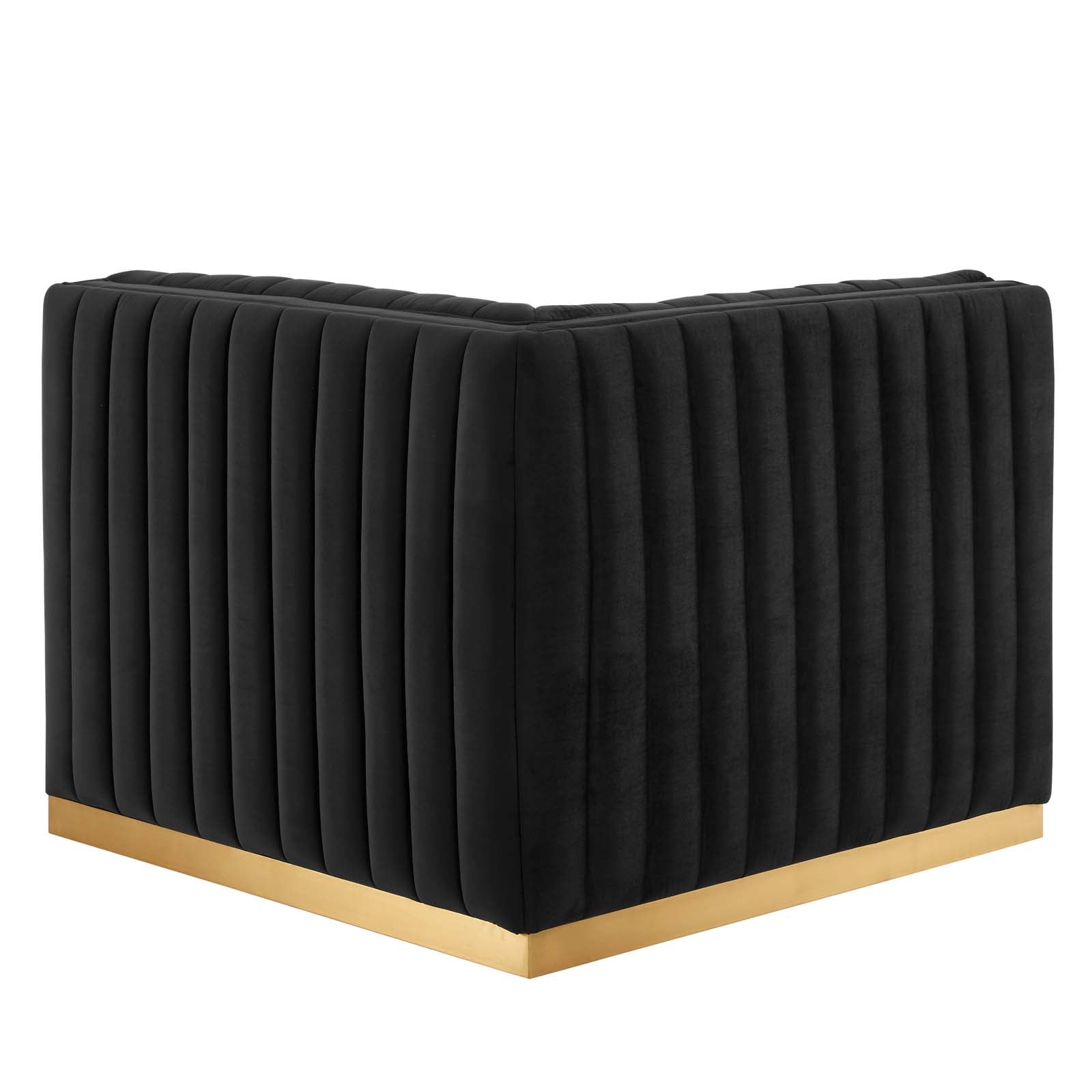 Conjure Channel Tufted Performance Velvet Left Corner Chair By HouseBean