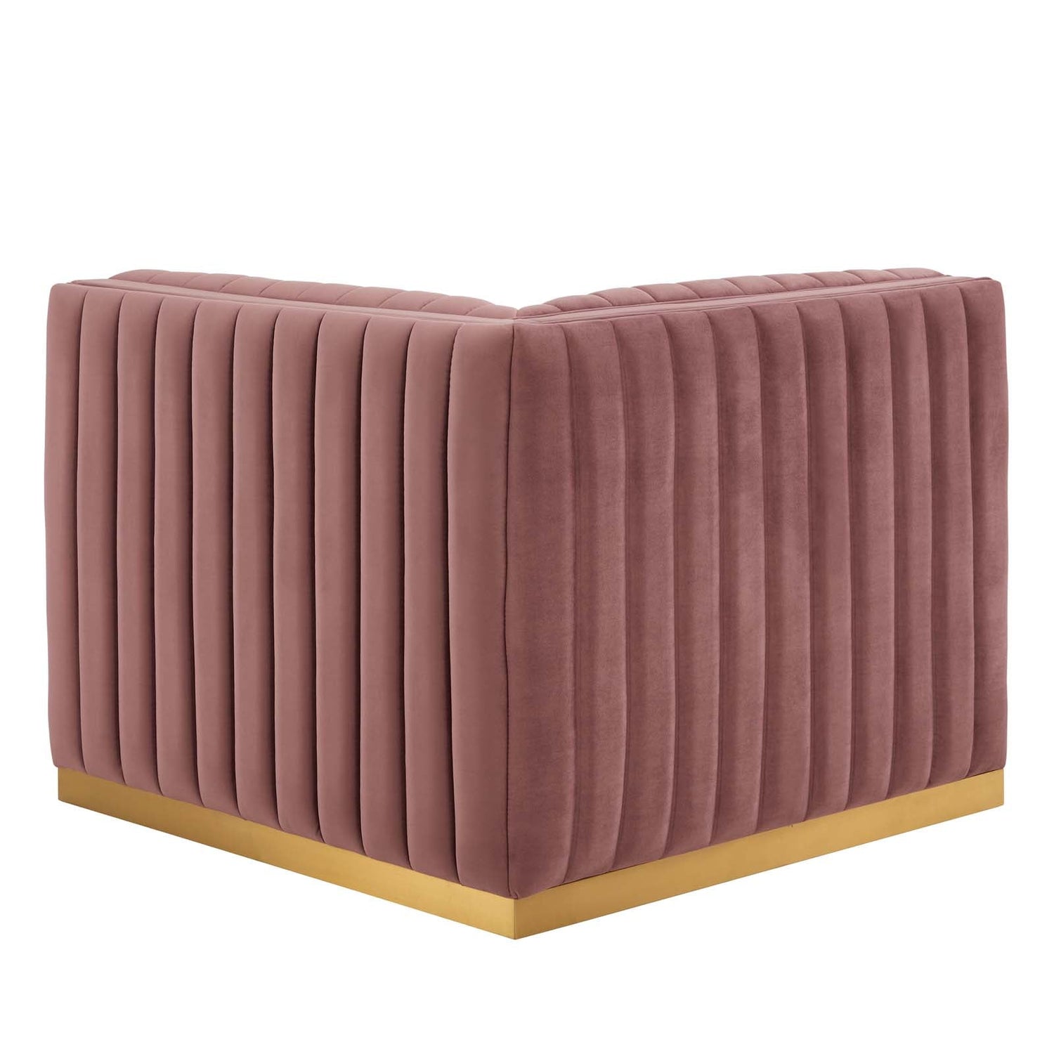 Conjure Channel Tufted Performance Velvet Right Corner Chair By HouseBean