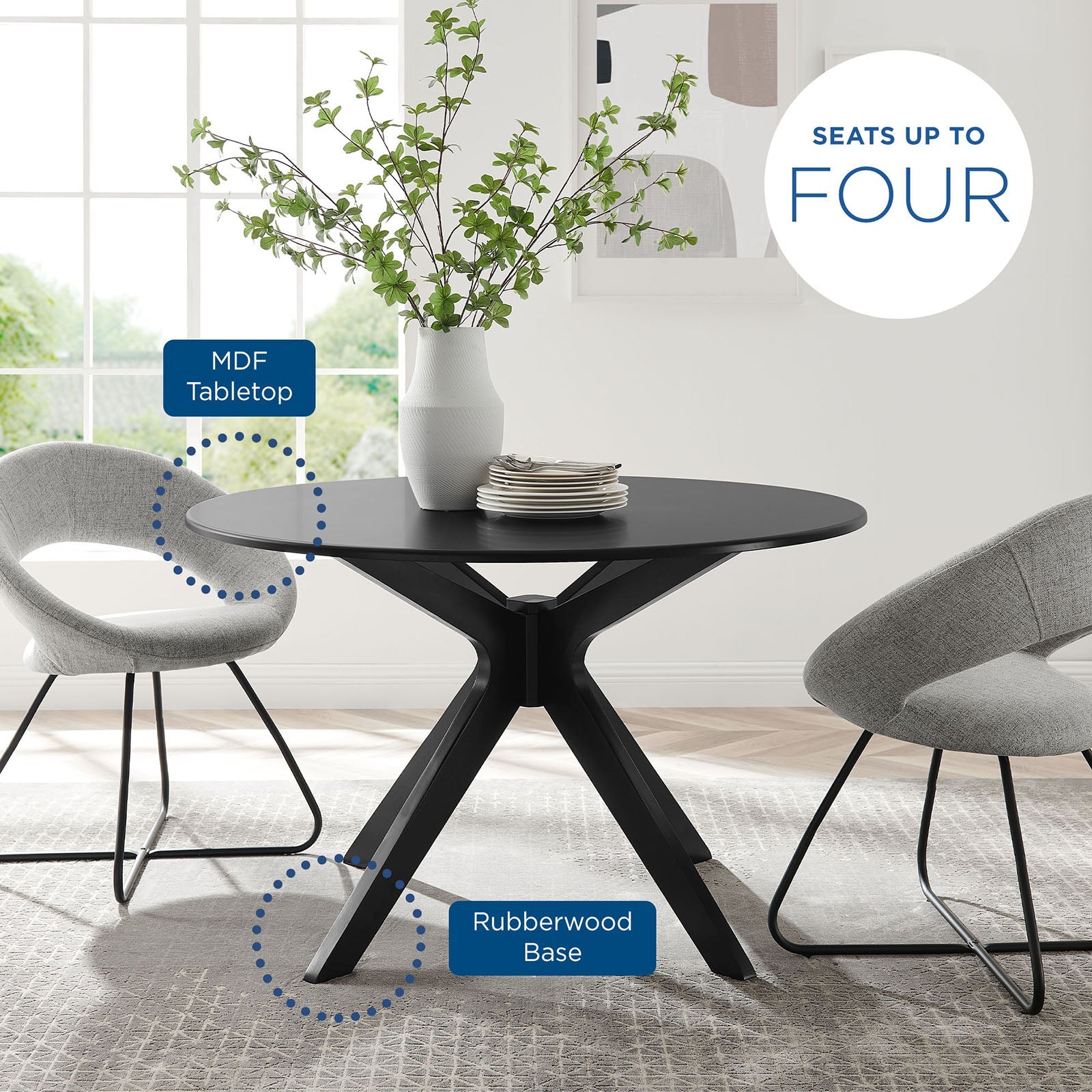 Traverse 47&quot; Dining Table By HouseBean