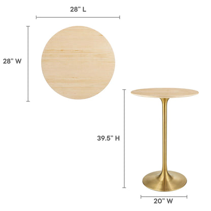 Lippa Round Wood Bar Table by Modway