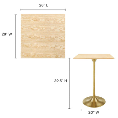 Lippa Square Wood Bar Table by Modway