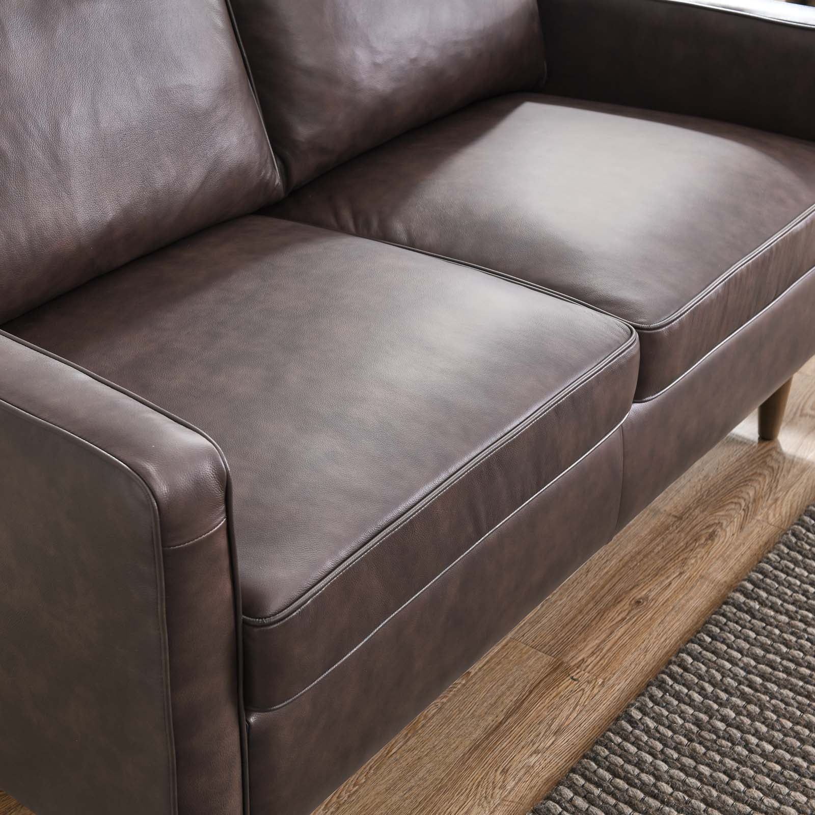 Impart Genuine Leather Loveseat By HouseBean