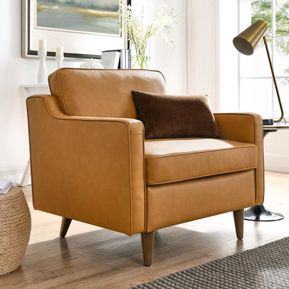 Impart Genuine Leather Armchair By HouseBean