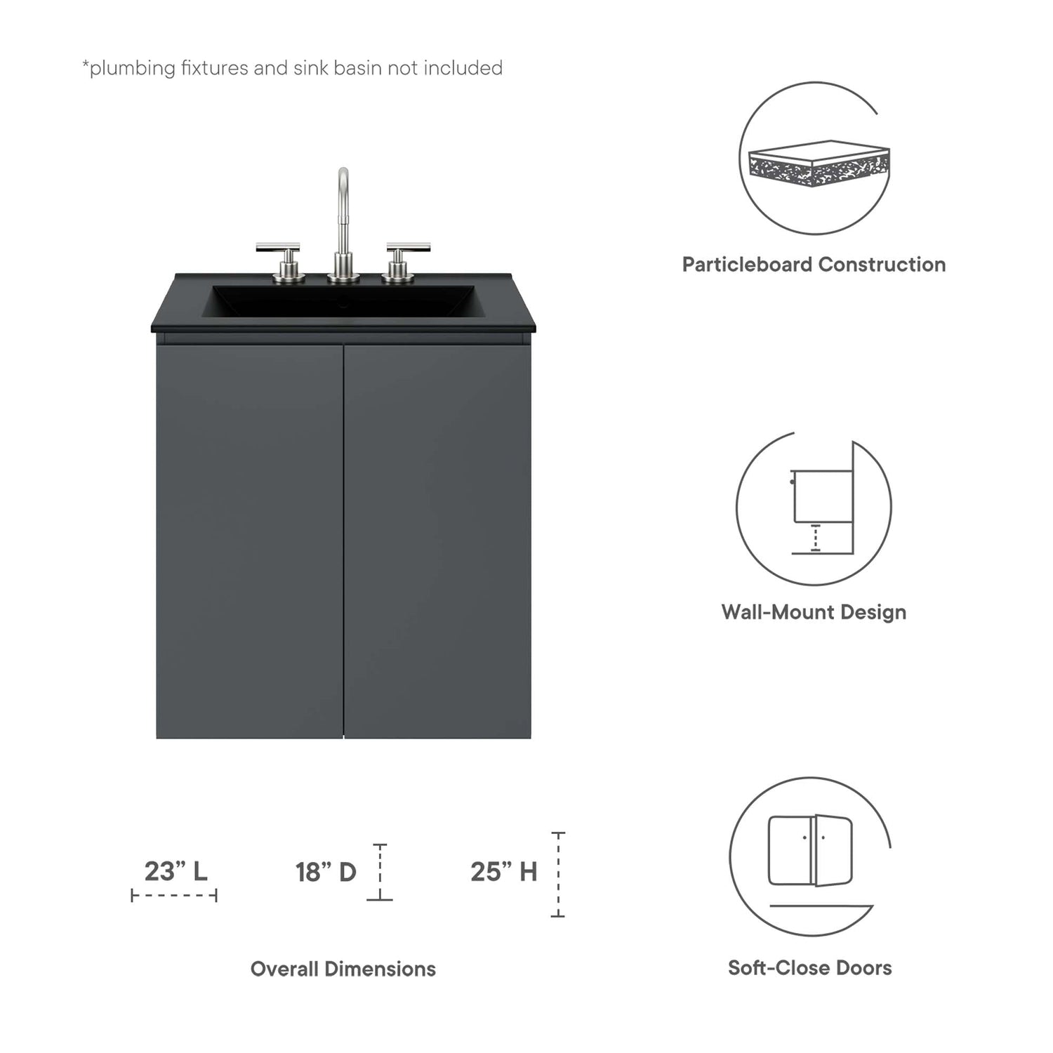 Bryn Wall-Mount Bathroom Cabinet Basin Not Included by Modway