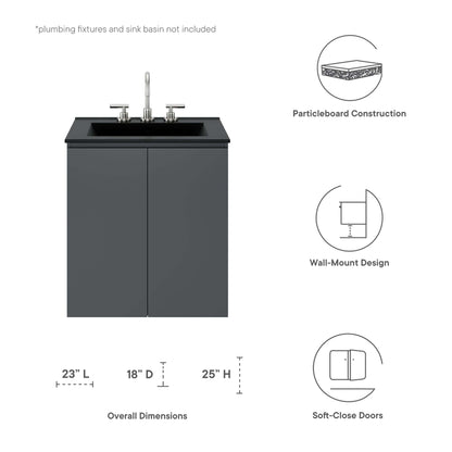 Bryn Wall-Mount Bathroom Cabinet Basin Not Included by Modway