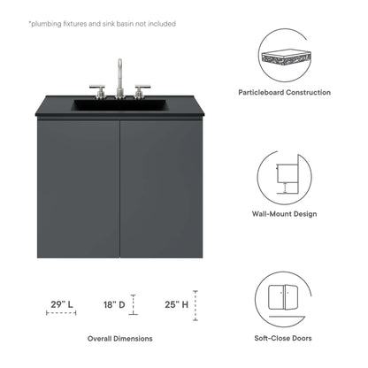 Bryn Wall-Mount Bathroom Cabinet Basin Not Included by Modway