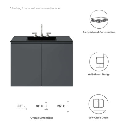 Bryn Wall-Mount Bathroom Cabinet Basin Not Included by Modway