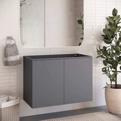 Bryn 36&quot; Wall-Mount Bathroom Vanity (Sink Basin Not Included) By HouseBean