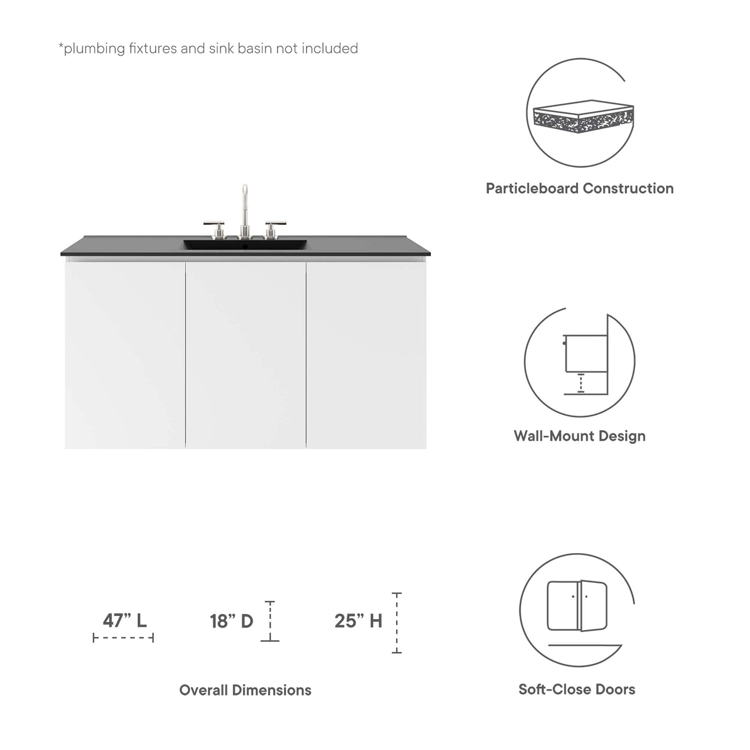 Bryn Wall-Mount Bathroom Cabinet Basin Not Included by Modway