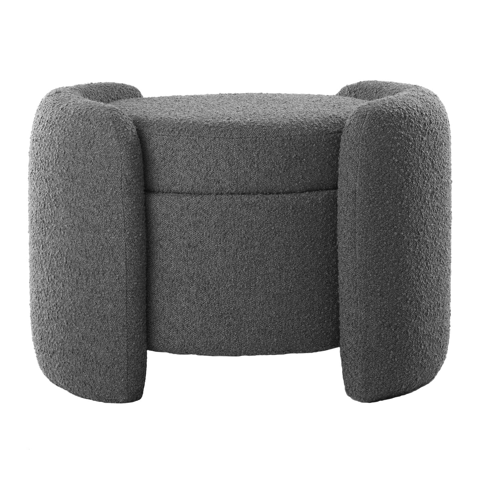 Nebula Boucle Upholstered Ottoman By HouseBean