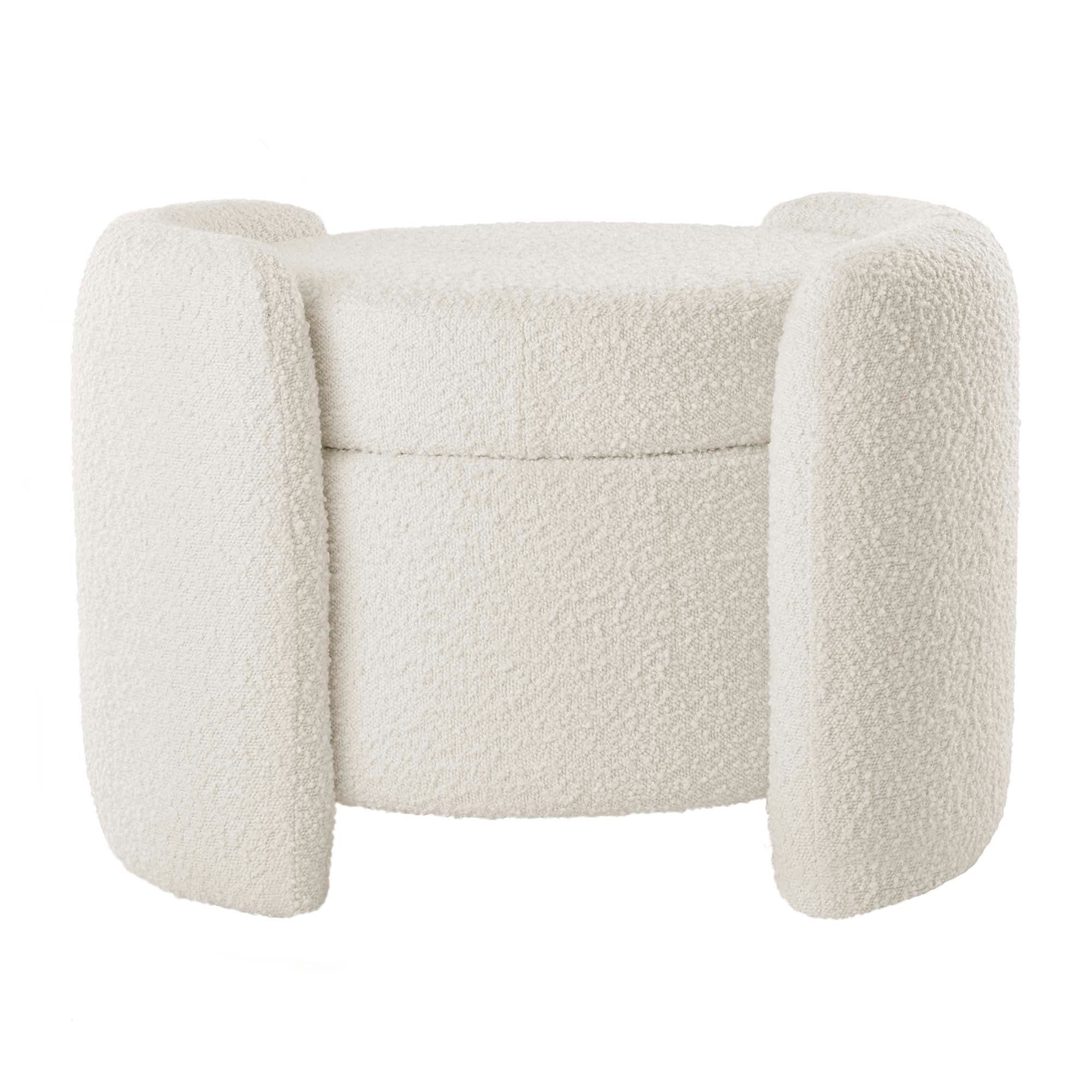 Nebula Boucle Upholstered Upholstered Ottoman by Modway