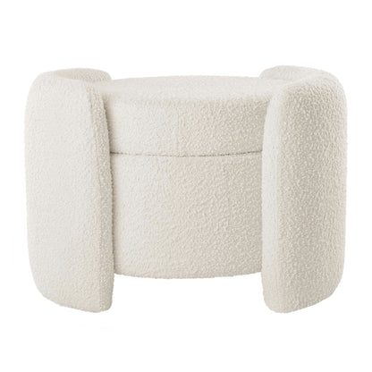 Nebula Boucle Upholstered Upholstered Ottoman by Modway