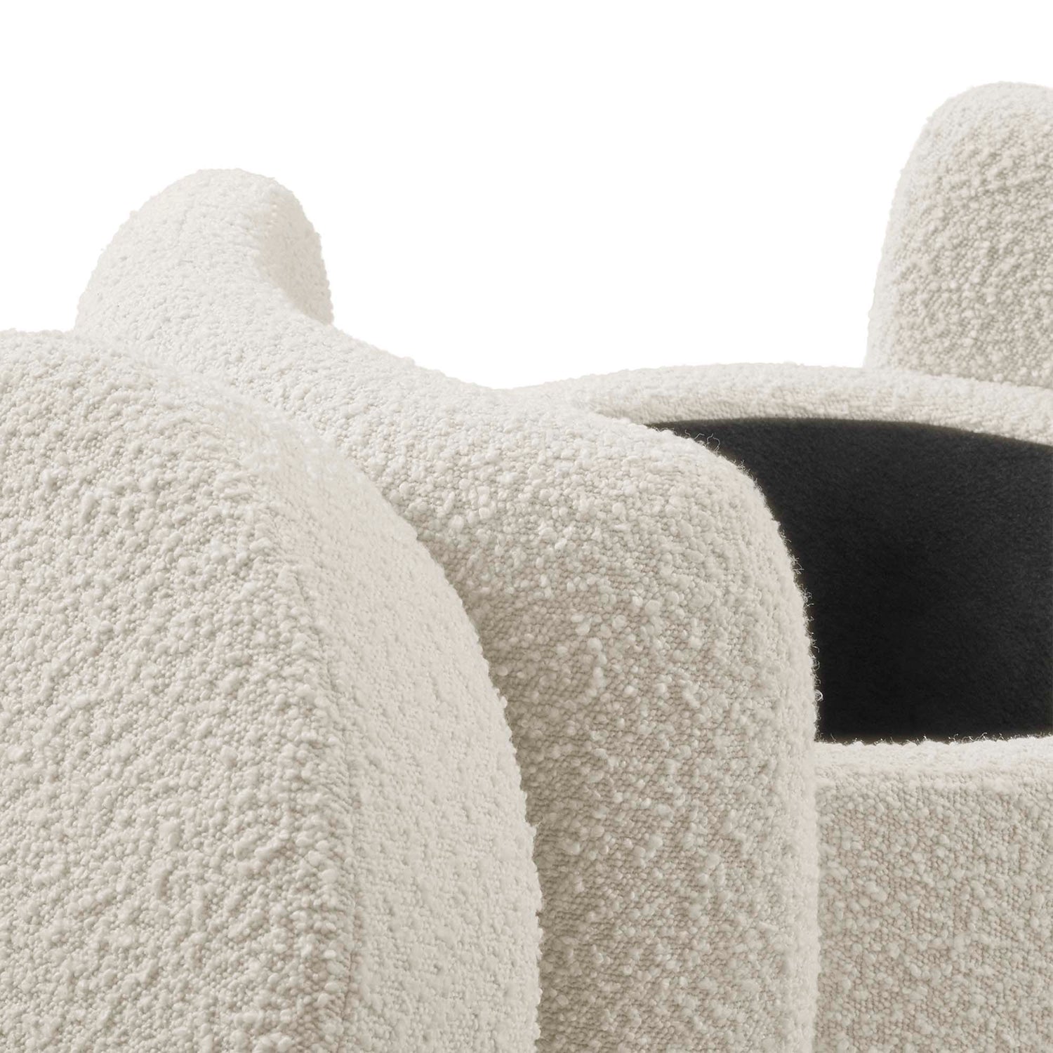 Nebula Boucle Upholstered Upholstered Ottoman by Modway