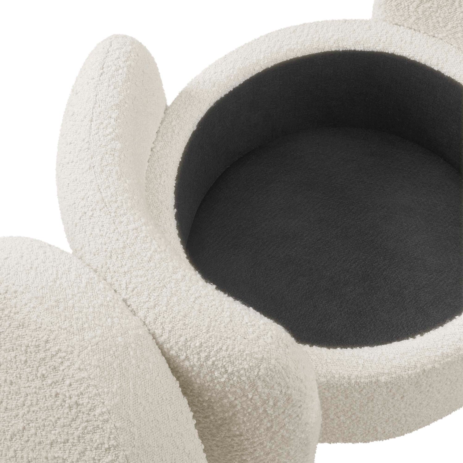 Nebula Boucle Upholstered Upholstered Ottoman by Modway