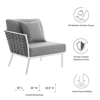 Stance Outdoor Patio Aluminum Left-Facing Armchair By HouseBean