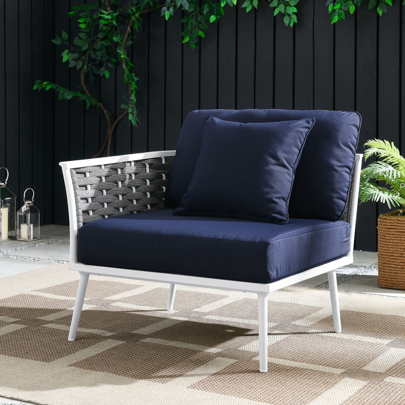 Stance Outdoor Patio Aluminum Left-Facing Armchair By HouseBean