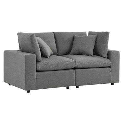 Commix Outdoor Patio Overstuffed Outdoor Patio Loveseat By HouseBean