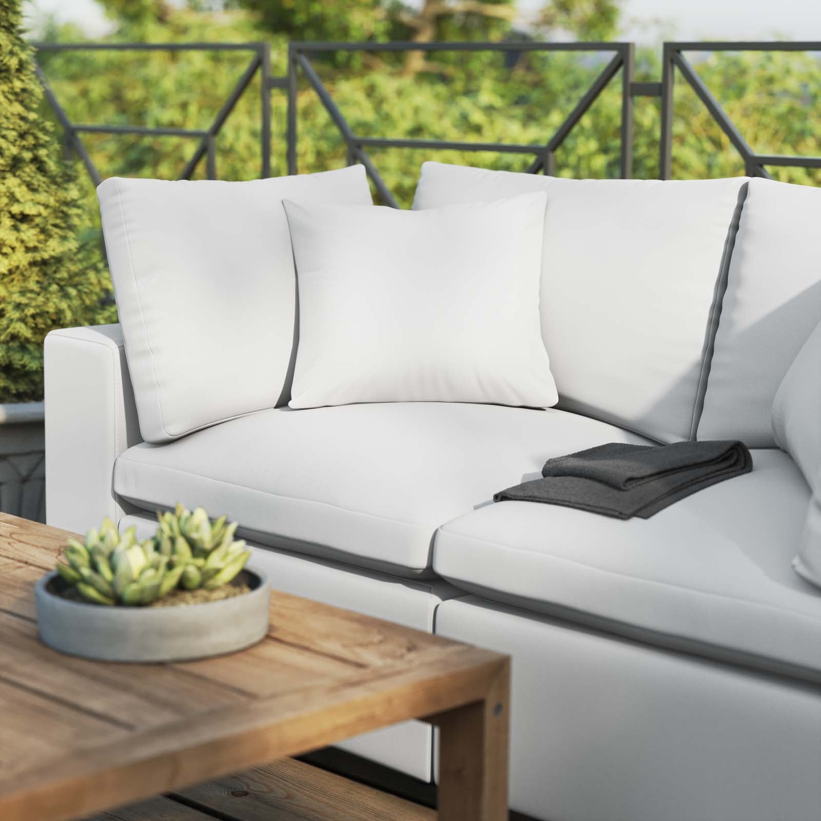 Commix Outdoor Patio Overstuffed Outdoor Patio Loveseat By HouseBean