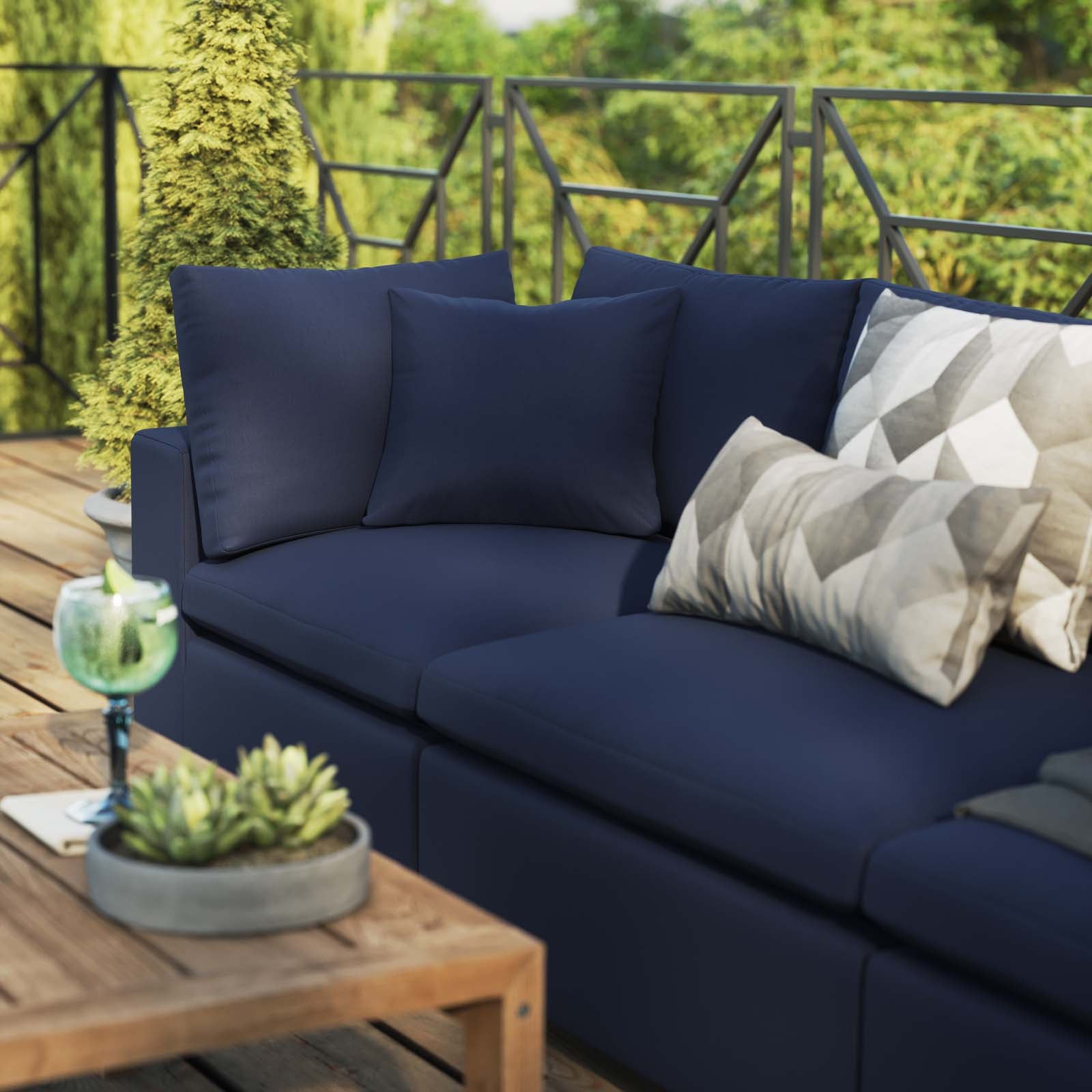 Commix Overstuffed Outdoor Patio Sofa By HouseBean