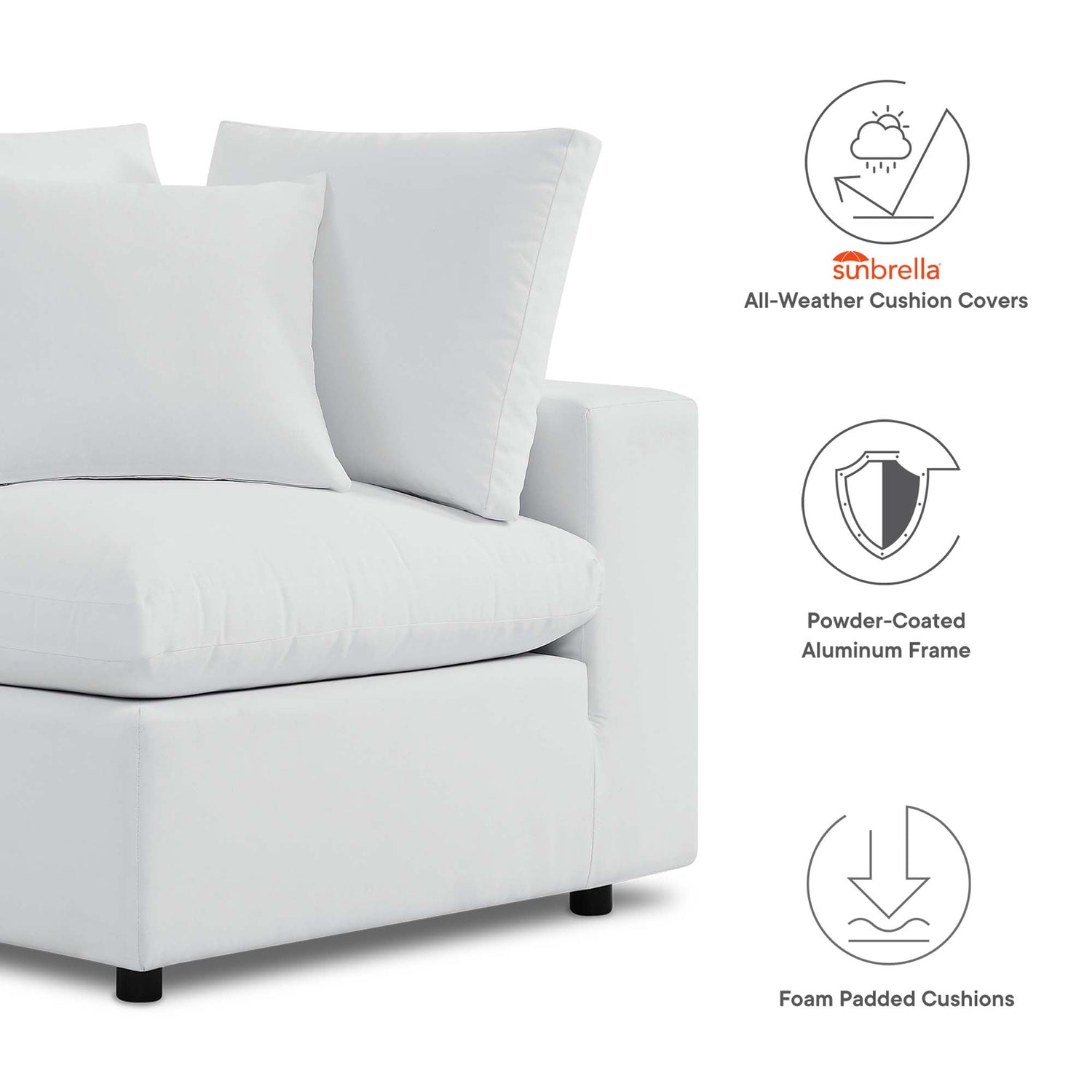 Commix Sunbrella¬Æ Outdoor Patio Sofa by Modway