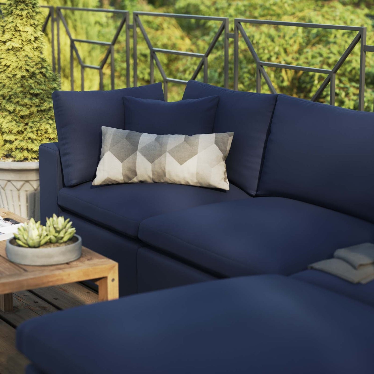 Commix 4-Piece Outdoor Patio Sectional Sofa By HouseBean