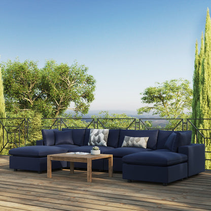 Commix 6-Piece Outdoor Patio Sectional Sofa By HouseBean