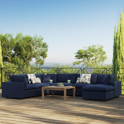 Commix 7-Piece Outdoor Patio Sectional Sofa By HouseBean