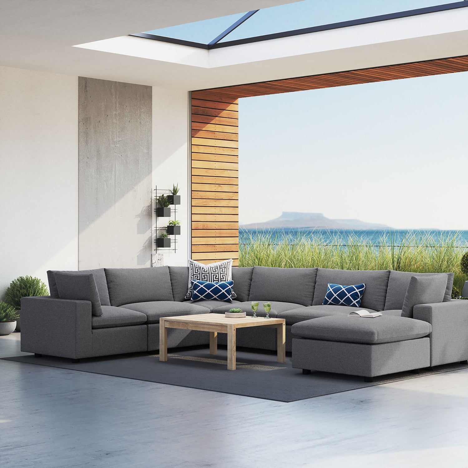 Commix 7-Piece Sunbrella¬Æ Outdoor Patio Sectional Sofa by Modway
