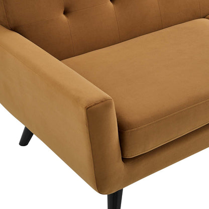 Engage Performance Velvet Armchair By HouseBean