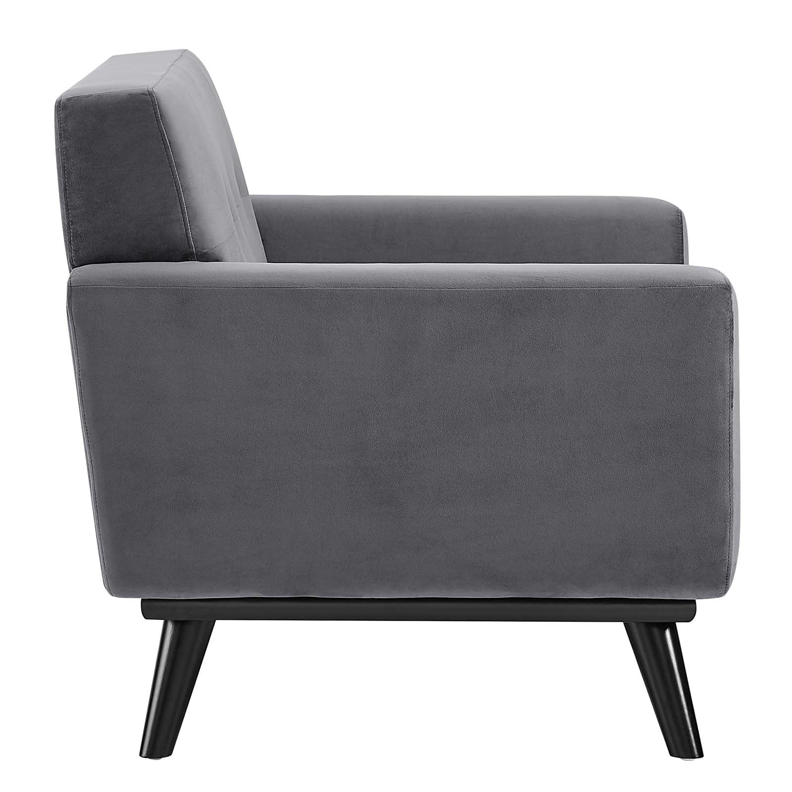 Engage Performance Velvet Armchair By HouseBean