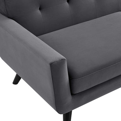 Engage Performance Velvet Armchair By HouseBean