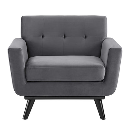 Engage Performance Velvet Armchair By HouseBean