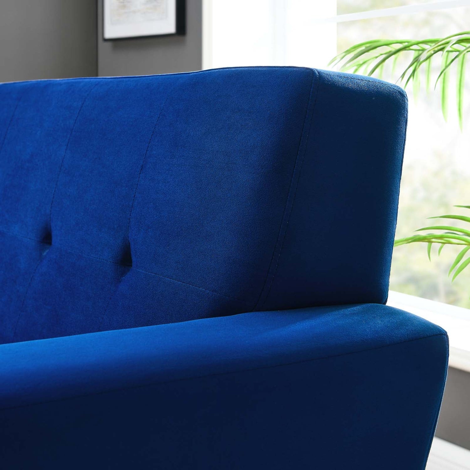 Engage Performance Velvet Armchair By HouseBean