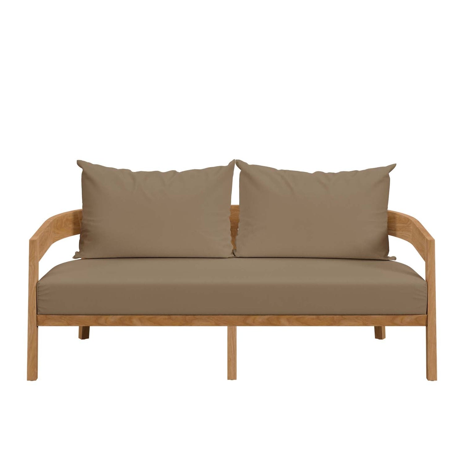 Brisbane Teak Wood Outdoor Patio Loveseat By HouseBean