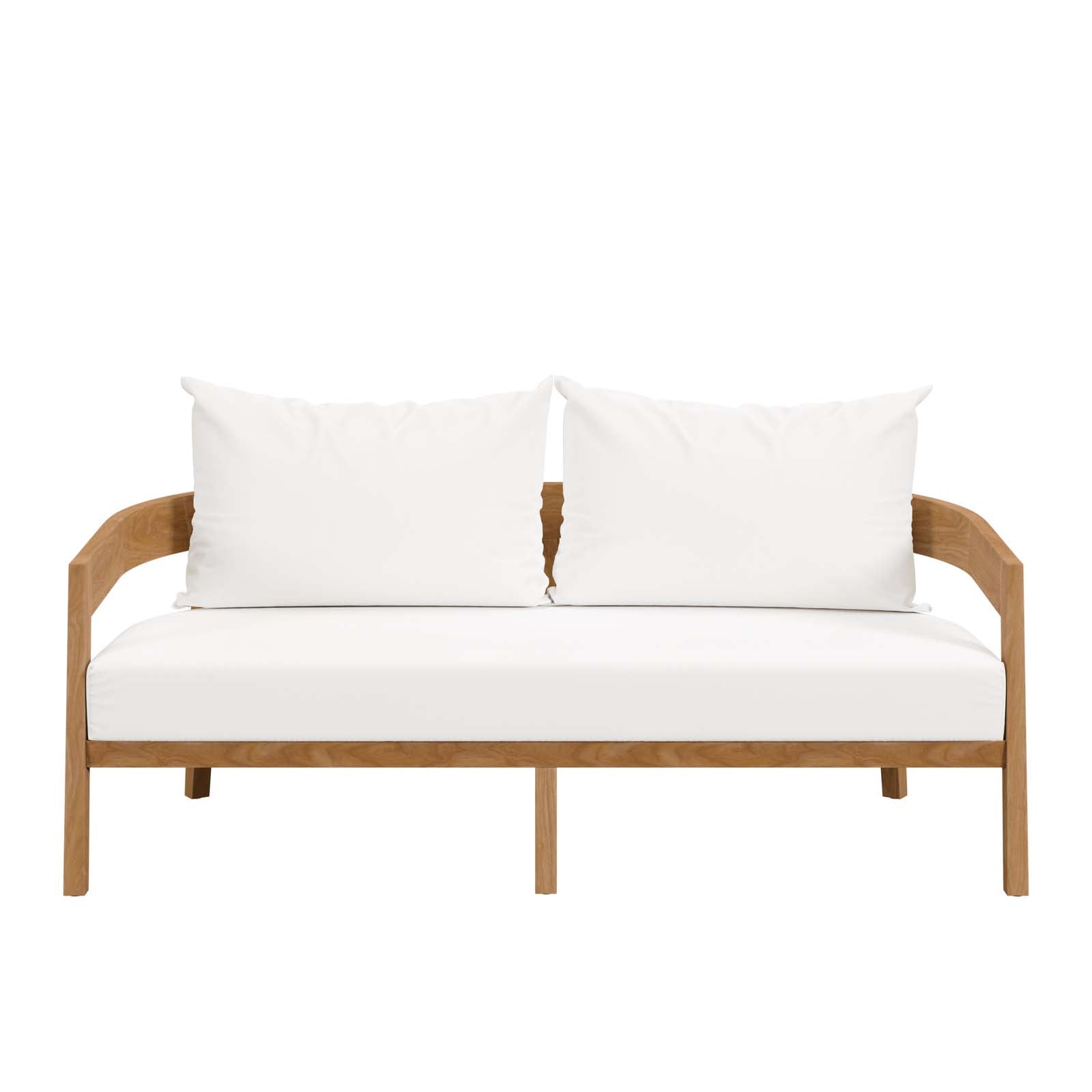 Brisbane Teak Wood Outdoor Patio Loveseat By HouseBean