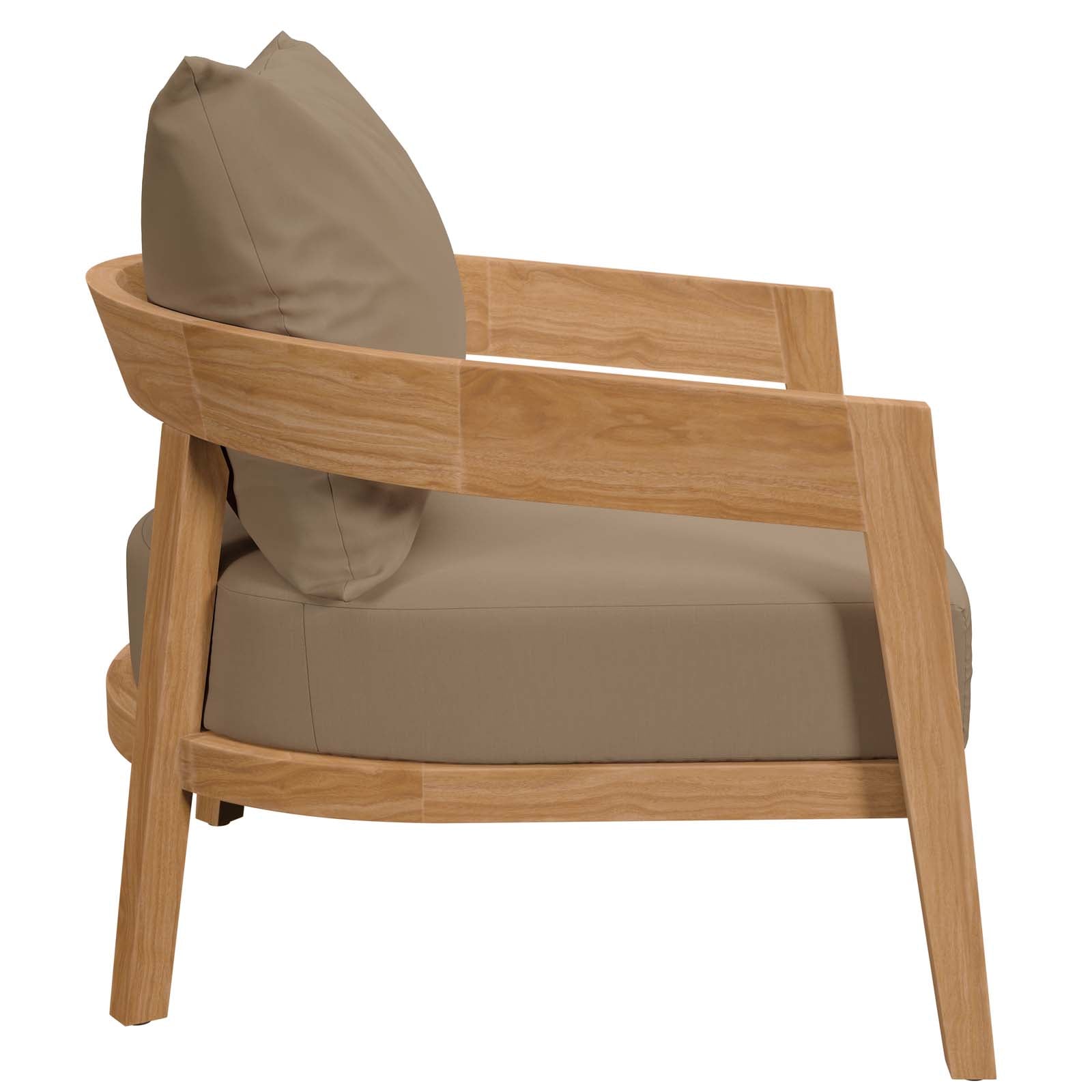 Brisbane Teak Wood Outdoor Patio Armchair By HouseBean