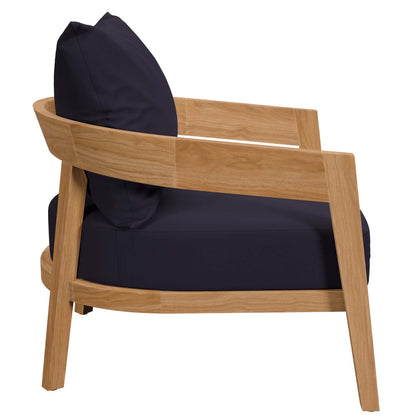 Brisbane Teak Wood Outdoor Patio Armchair By HouseBean