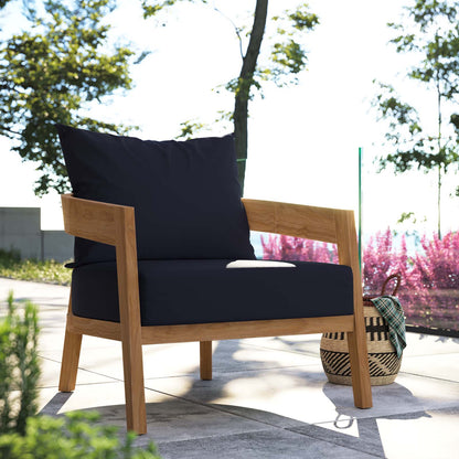 Brisbane Teak Wood Outdoor Patio Armchair By HouseBean