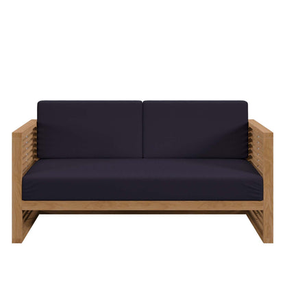 Carlsbad Teak Wood Outdoor Patio Loveseat By HouseBean