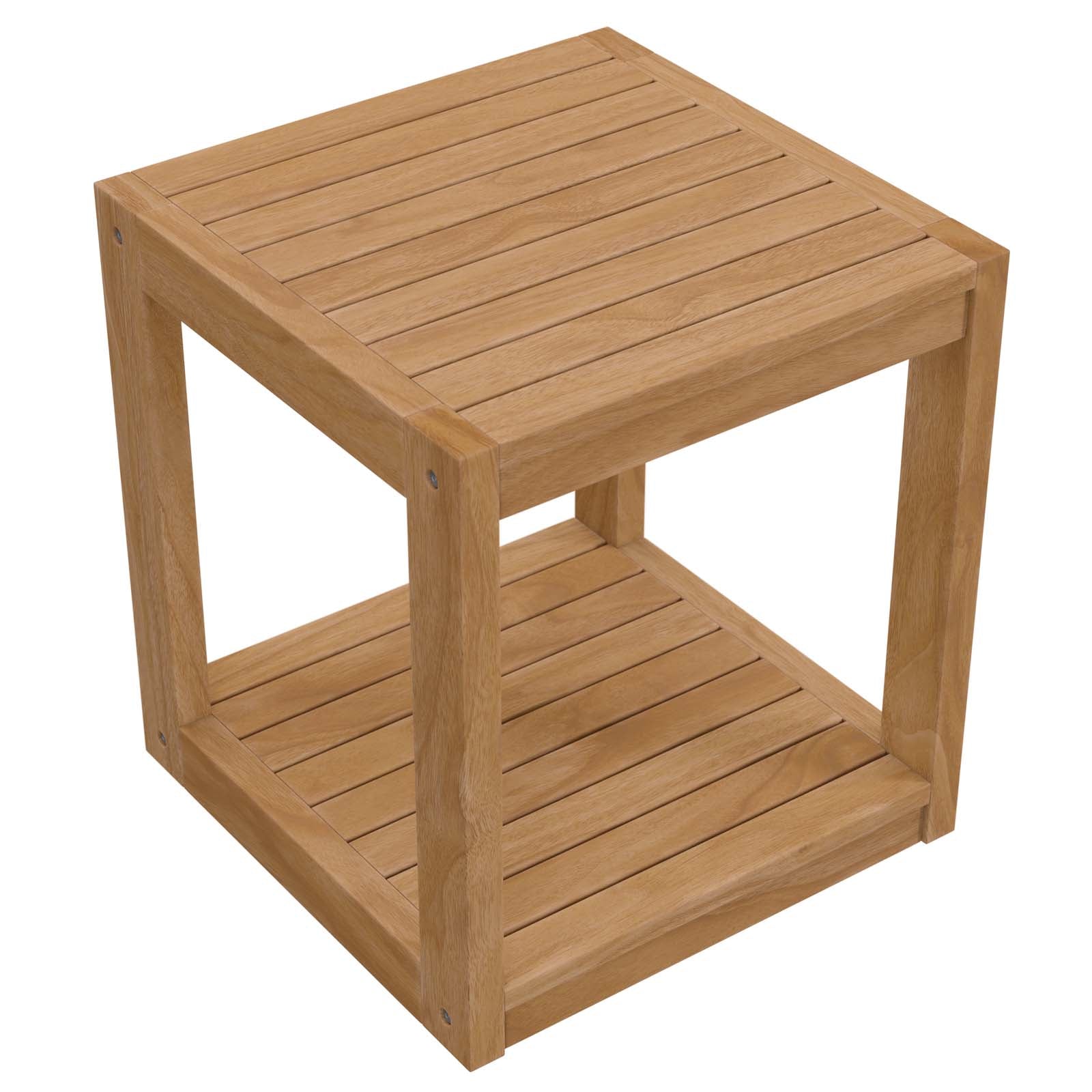 Carlsbad Teak Wood Outdoor Patio Side Table By HouseBean