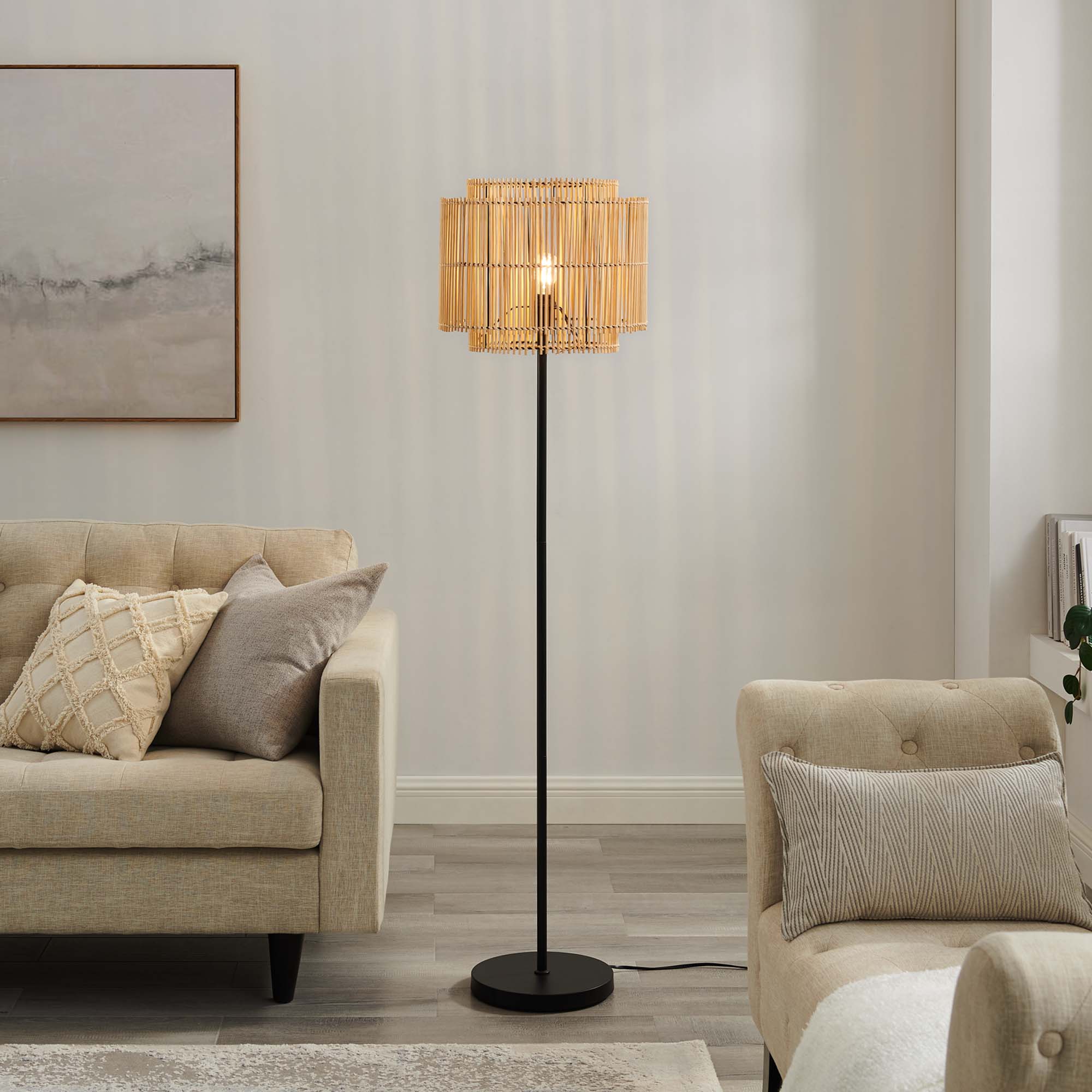 Nourish Bamboo Floor Lamp by Modway