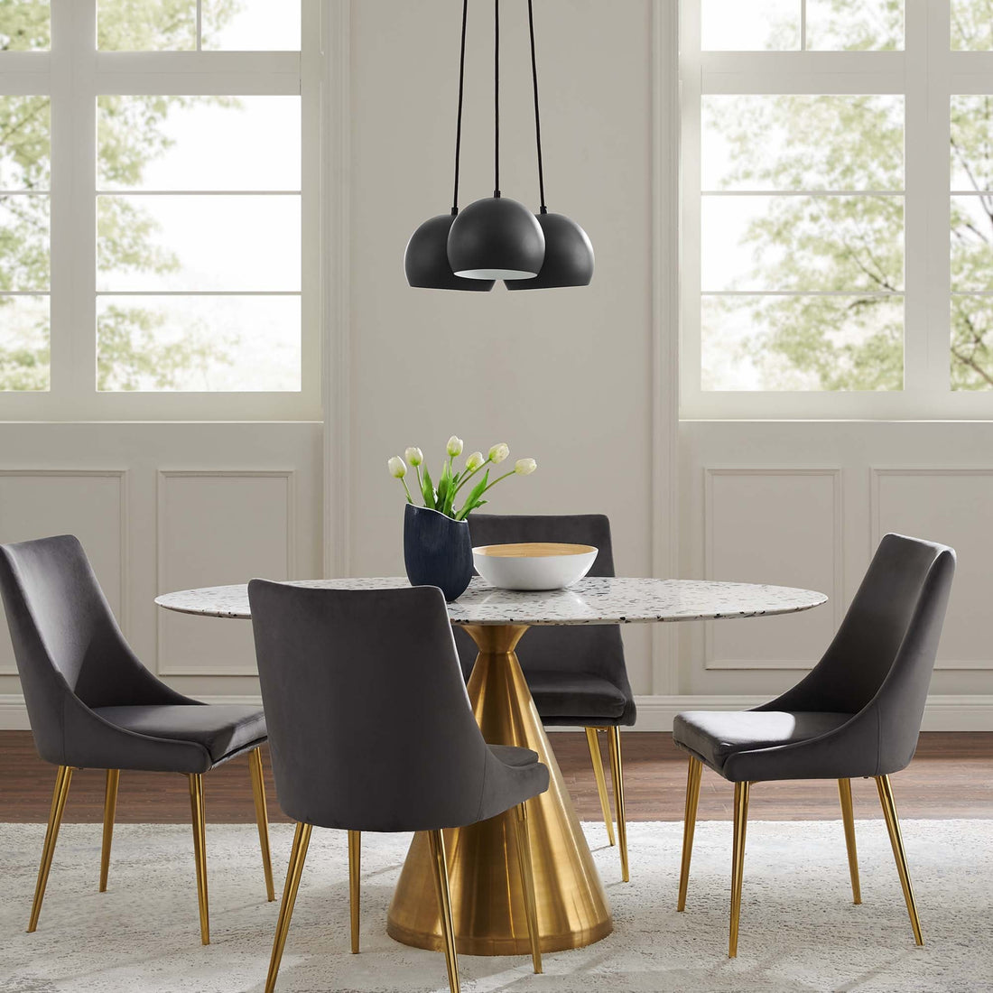 Chalice 3-Light Metal Pendant by Modway